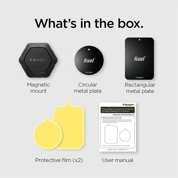 Suporte Spigen QS11 Magnético para Telemóvel com Fixação na Grelha de Ventilação do Carro