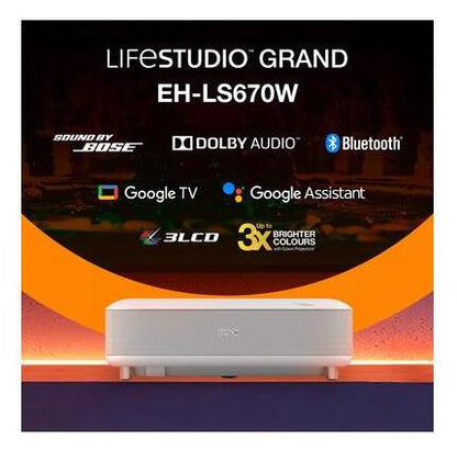 Projetor Epson Lifestudio Grand EH-LS670W / V11HB82040 branco - imagem 39