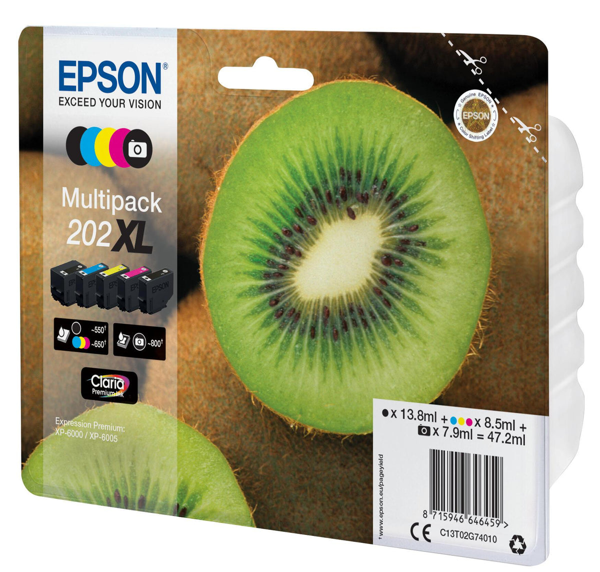 Epson Ink 202XL / C13T02G74010 BK,PBK,C,M,e XL - imagem 3