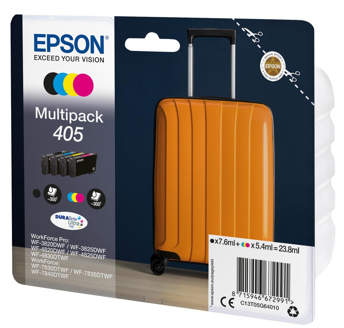 Epson Ink 405 / C13T05G64010 BK,C,M,e Multipack - imagem 3