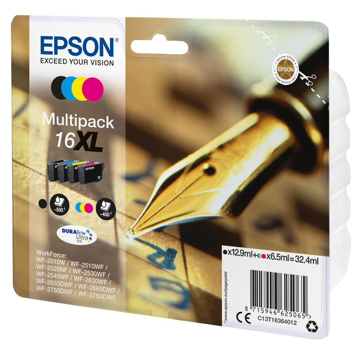 Epson Ink 16XL / C13T16364012 BK,C,M,e XL Multipack - imagem 3