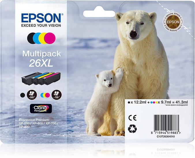 Epson Ink 26XL / C13T26364010 BK,C,M,e XL Multipack - imagem 2