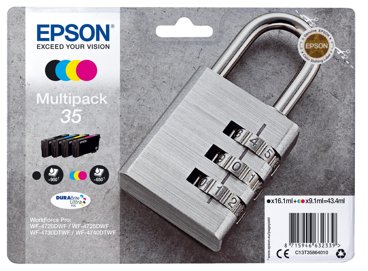 Epson Ink 35 / C13T35864010 BK,C,M,e Multipack - imagem 2