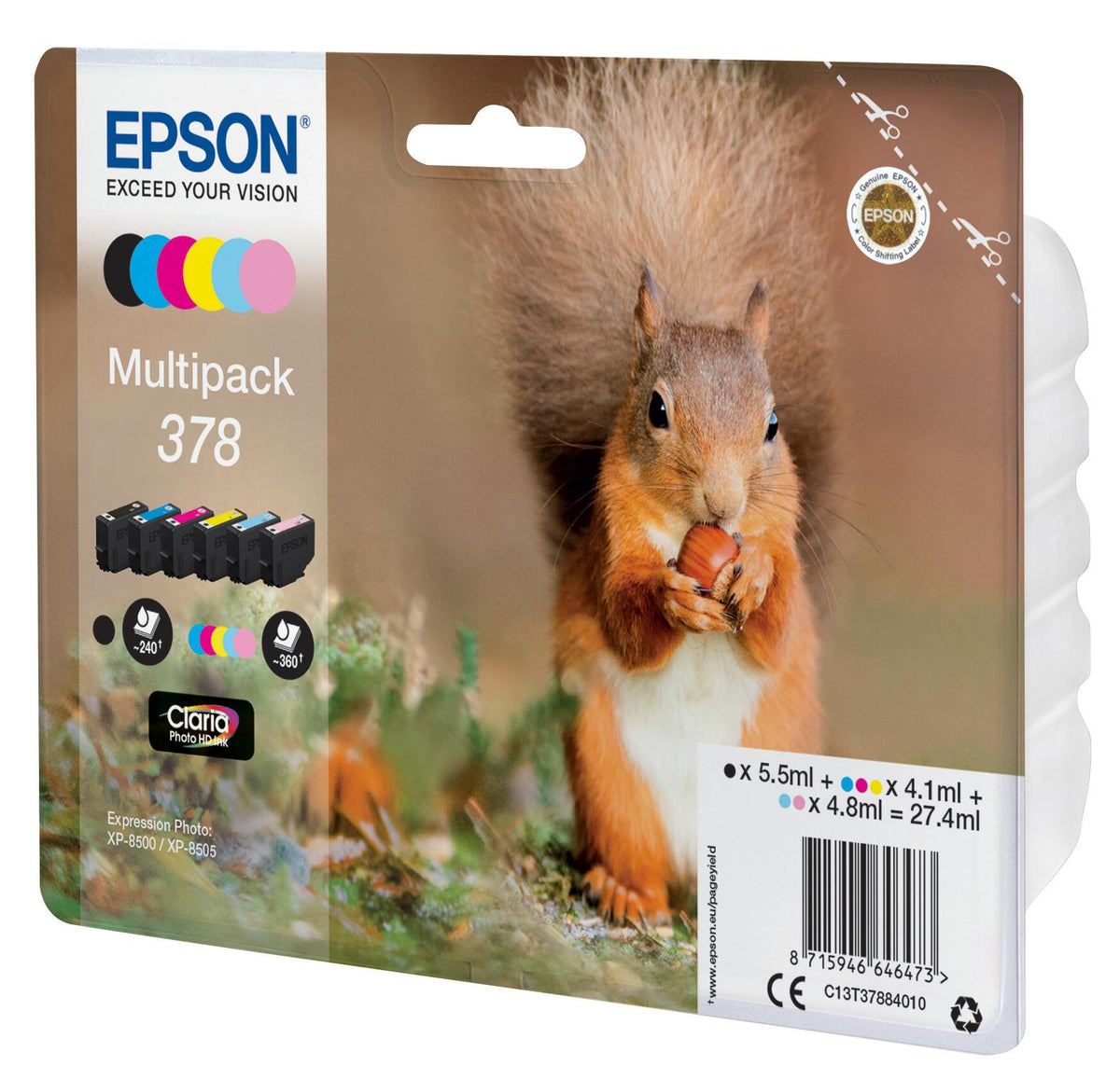 Epson Ink 378 / C13T37884010 BK,C,M,e,LM,LC Multipack - imagem 3