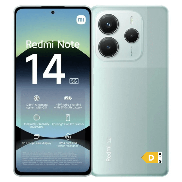 Xiaomi Redmi Note 14 8GB/256GB 5G Dual Sim Verde