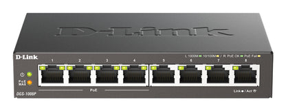 Switch de Rede D-Link DGS-1008P 8xGB 4xPoE