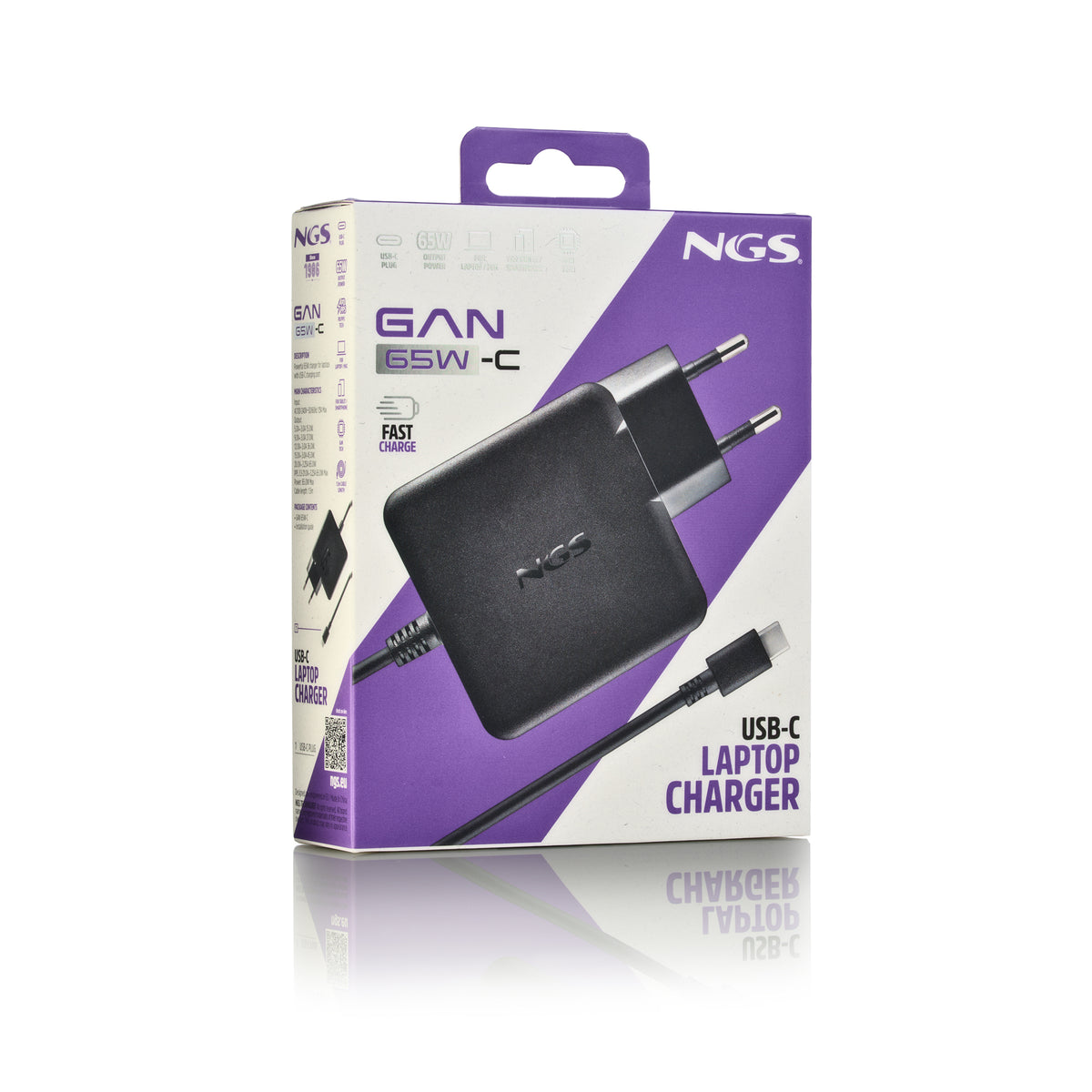 Carregador para Portátil NGS 65W Saída USB-C com CABLE - imagem 8