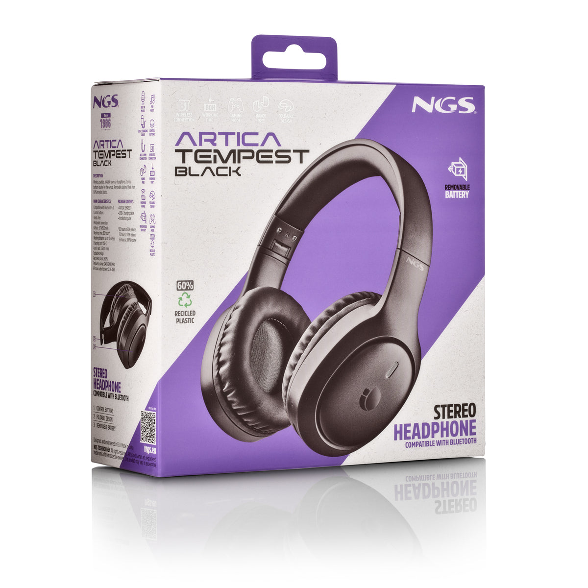 Auscultadores NGS Auricular Artica Tempest Bt Black - imagem 7