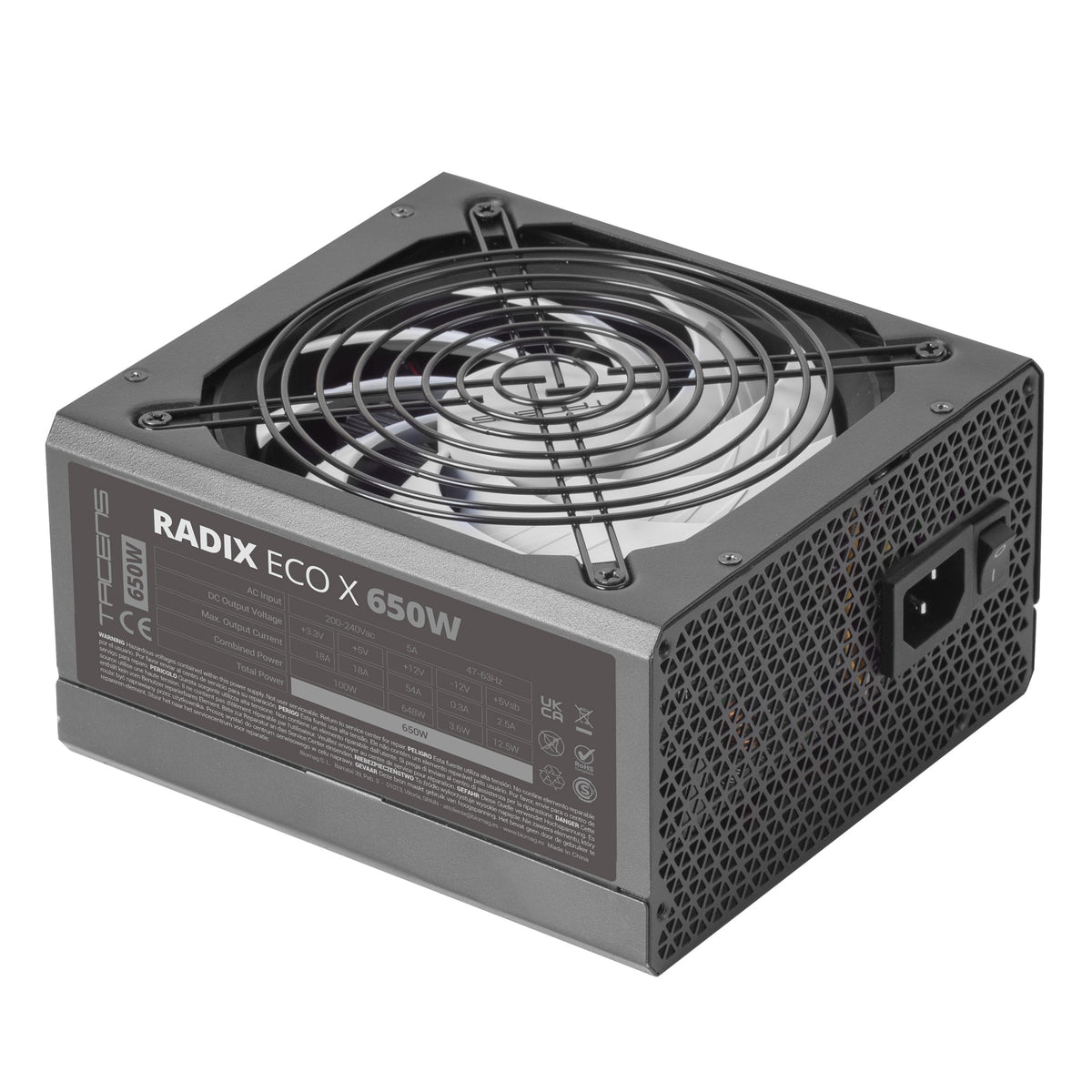 Fonte de Alimentação TACENS Radix Eco X 650w 14CM FAN preto - imagem 10