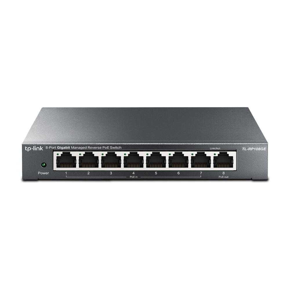 Switch de Rede TP-Link RP108GE 7xGb PoE In 1xGb PoE Out