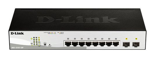 Switch de Rede D-Link DGS-1210-10P/E 8xGB PoE 2xSFP
