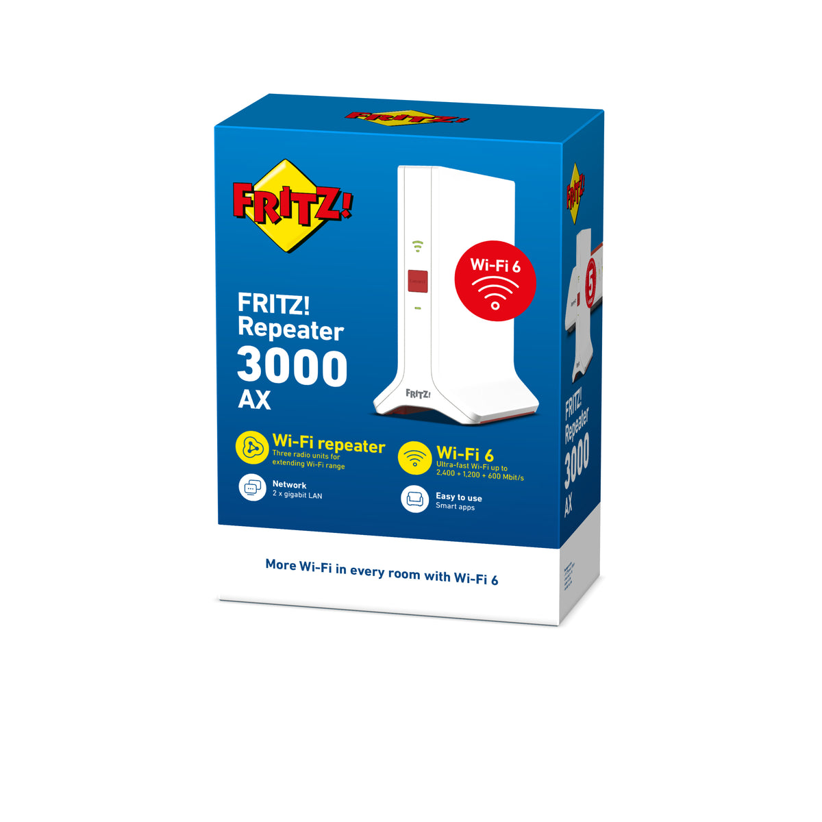 Sistema Mesh Wi-Fi Fritz! Repeater 3000 AX WiFi6 AX3000 2xLAN - imagem 6