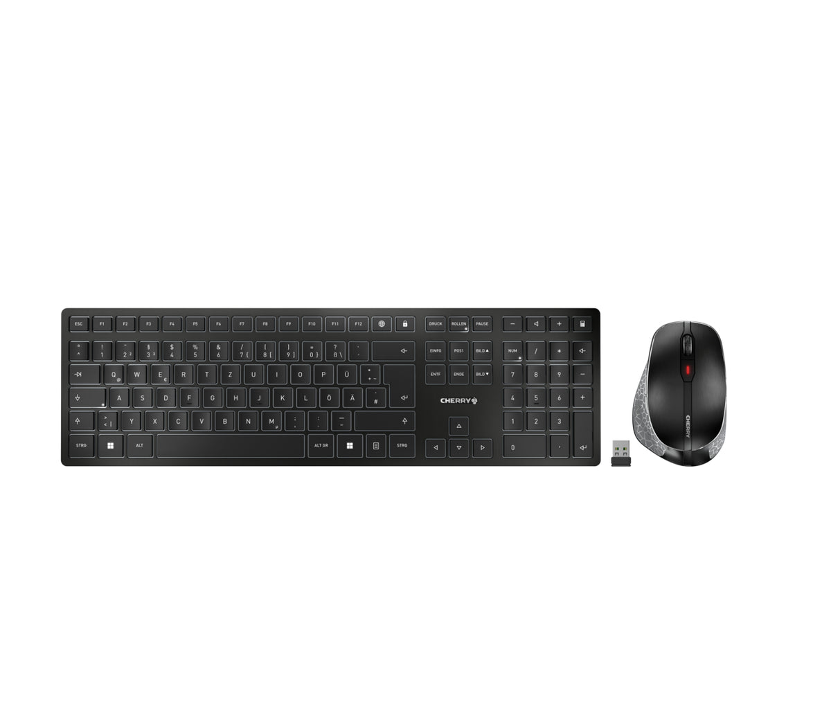 Conjunto Teclado e Rato CHERRY Rato e Teclado set DW9500B / JD-9500DE-2 preto, cinzento