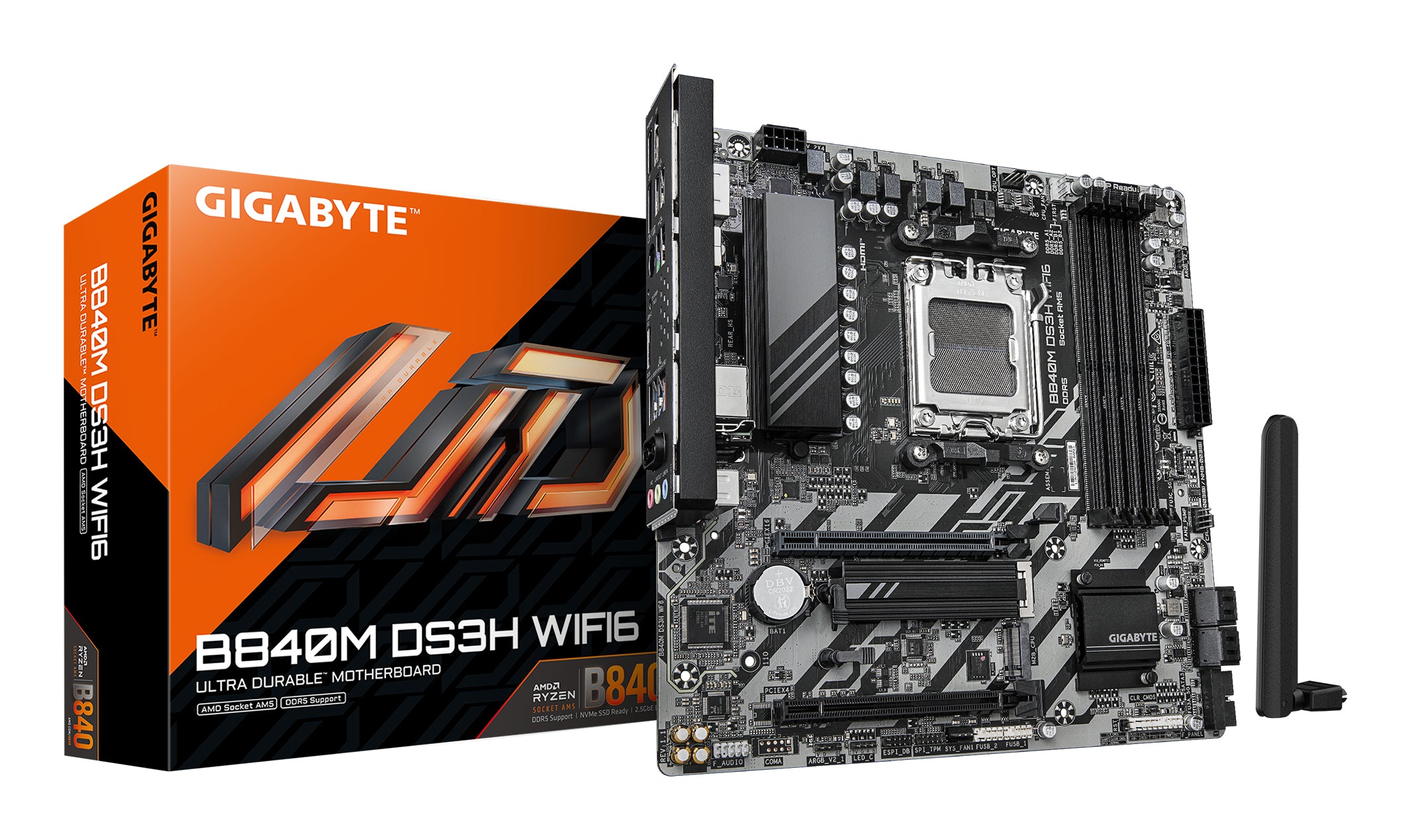 Placa-mãe Gigabyte B840M DS3H WIFI6 - Micro ATX