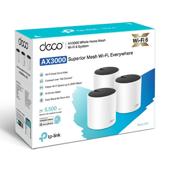 Sistema Mesh Wi-Fi TP-Link X55 / DECO X55(3-PACK) branco 3-Pack - imagem 3