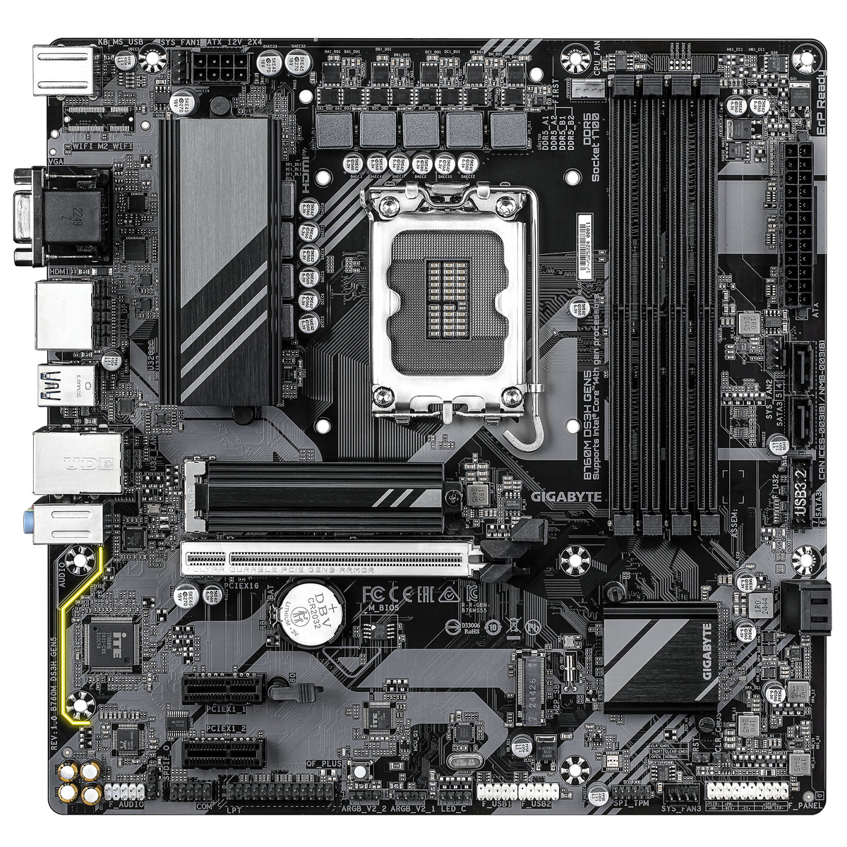 Gigabyte Placa Base B760M DS3H GEN5 mATX LGA1700 - imagem 6