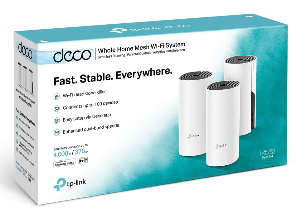 Sistema Mesh Wi-Fi TP-LINK Deco M4(3-Pack) P Acceso AC1200 WiFi - imagem 4