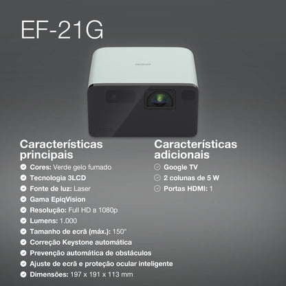 Projetor Epson EF-21G / V11HB35340 verde - imagem 6