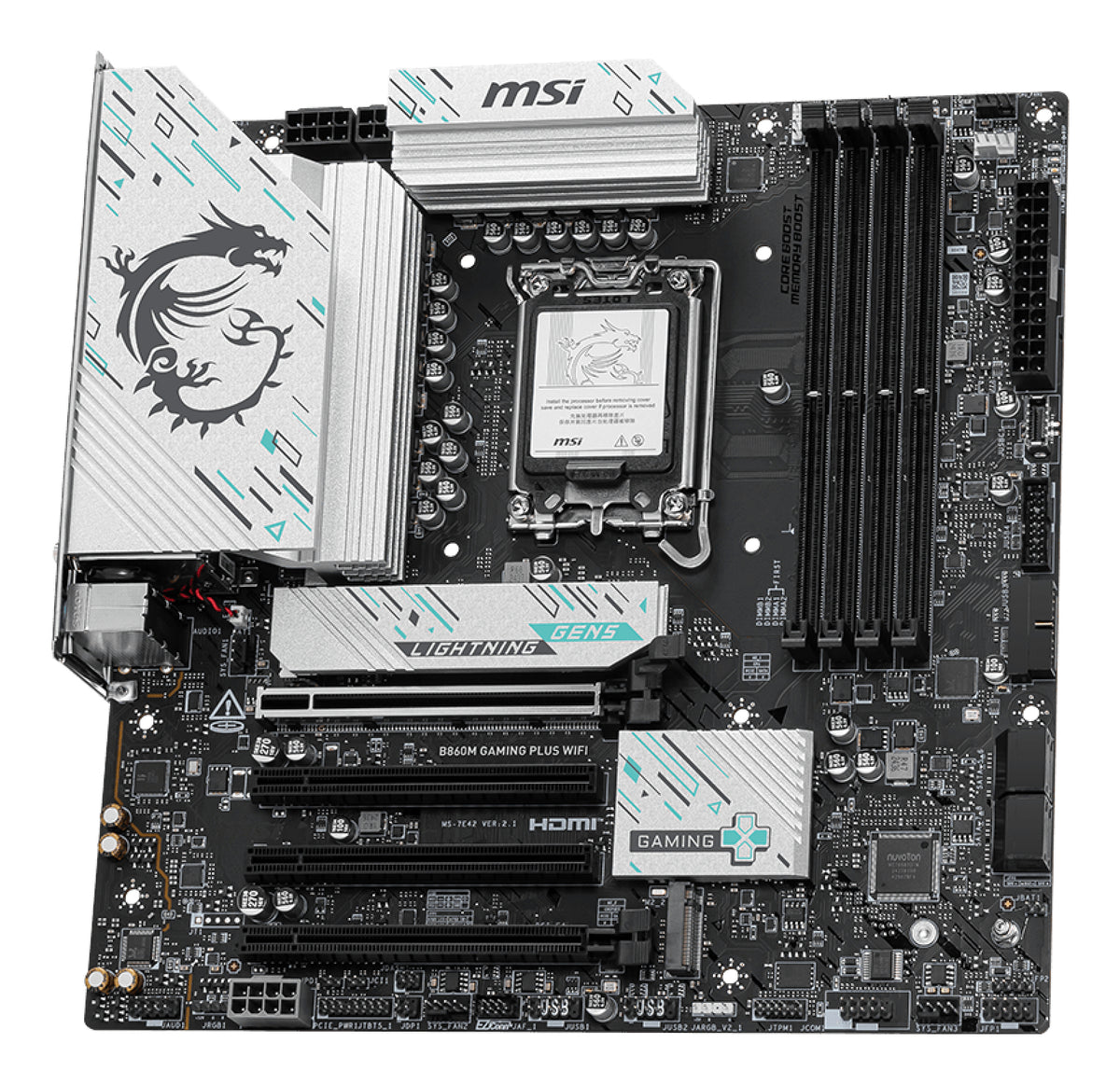 MSI Placa Base B860M de jogos PLUS WIFI mATX D5 1851 - imagem 7