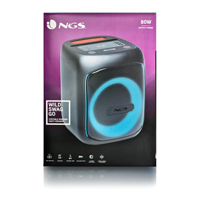Coluna NGS Portátil BT-TWS-80W BAT-USB-AUXIN-TF - imagem 9