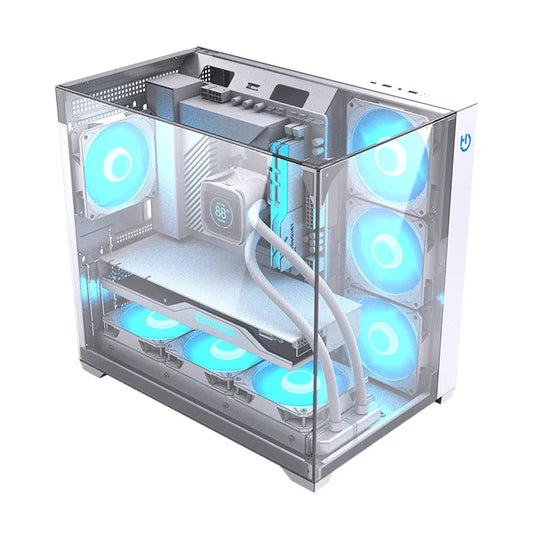 Caixa de Computador Hiditec Caja ATX Gaming Sky branco USB 3.1 TYPE-C