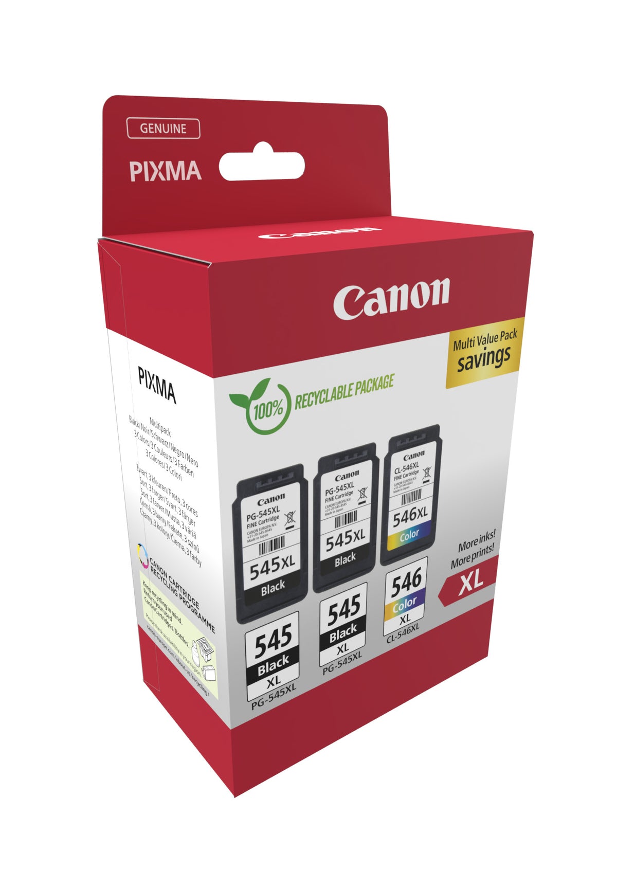 Canon Ink PG-545XL/CL-546XL / 8286B013 BK,C,M,e XL Multipack - imagem 12