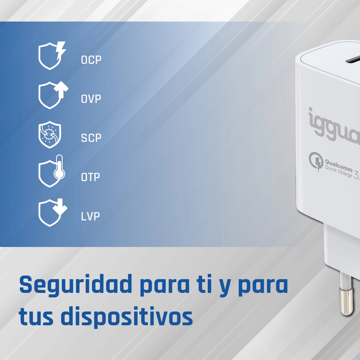 Carregador iggual doble USB QC3.0 + tipo C PD 20W - imagem 9