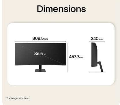 Monitor LG 34U601B-B 34" WQHD 120hz HDMI DP curv - imagem 15