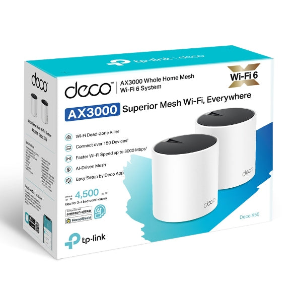 Sistema Mesh Wi-Fi TP-Link X55 / DECO X55(2-PACK) branco Doppelpack - imagem 3