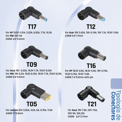 Carregador para Portátil iggual Universal automático CUA-6T-240W - imagem 6