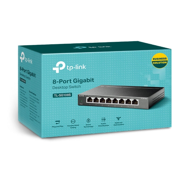 Switch de Rede TP-Link TL-SG108S 8xGB RJ45 Metal - imagem 6