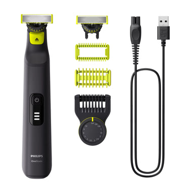 Máquina de Barbear Philips OneBlade Pro 360 Face+Body / QP6542/15 preto, lime - imagem 2
