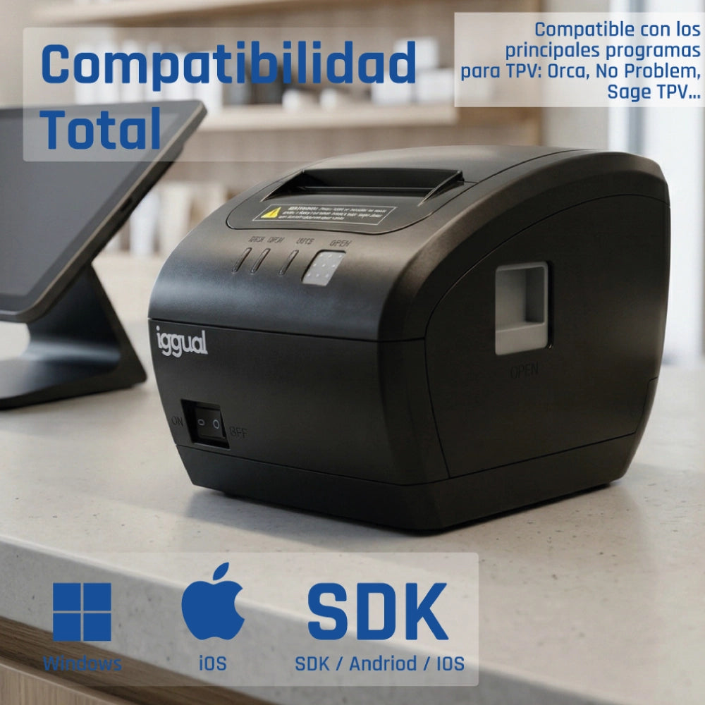 Impressora iggual térmica TP EASY 80 USB+RJ11 WiFi - imagem 11