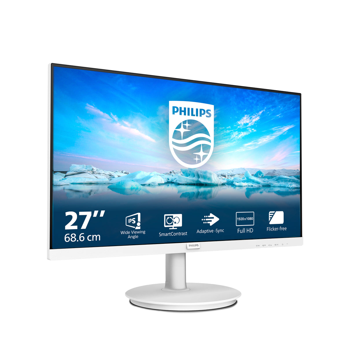 Monitor Philips 271V8AW 27"/ Full HD / Multimédia / branco