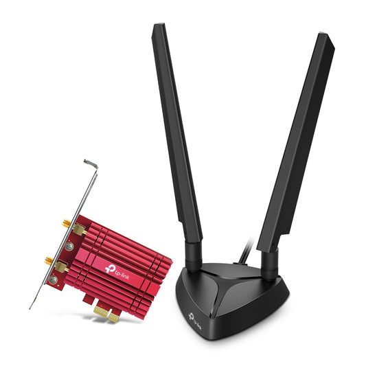 Adaptador de Rede TP-Link TXE75E / ARCHER TXE75E preto, vermelho