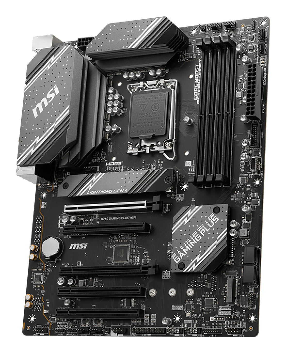 Placa-mãe MSI B760 de jogos Plus Wifi / 7D98-007R preto - imagem 6