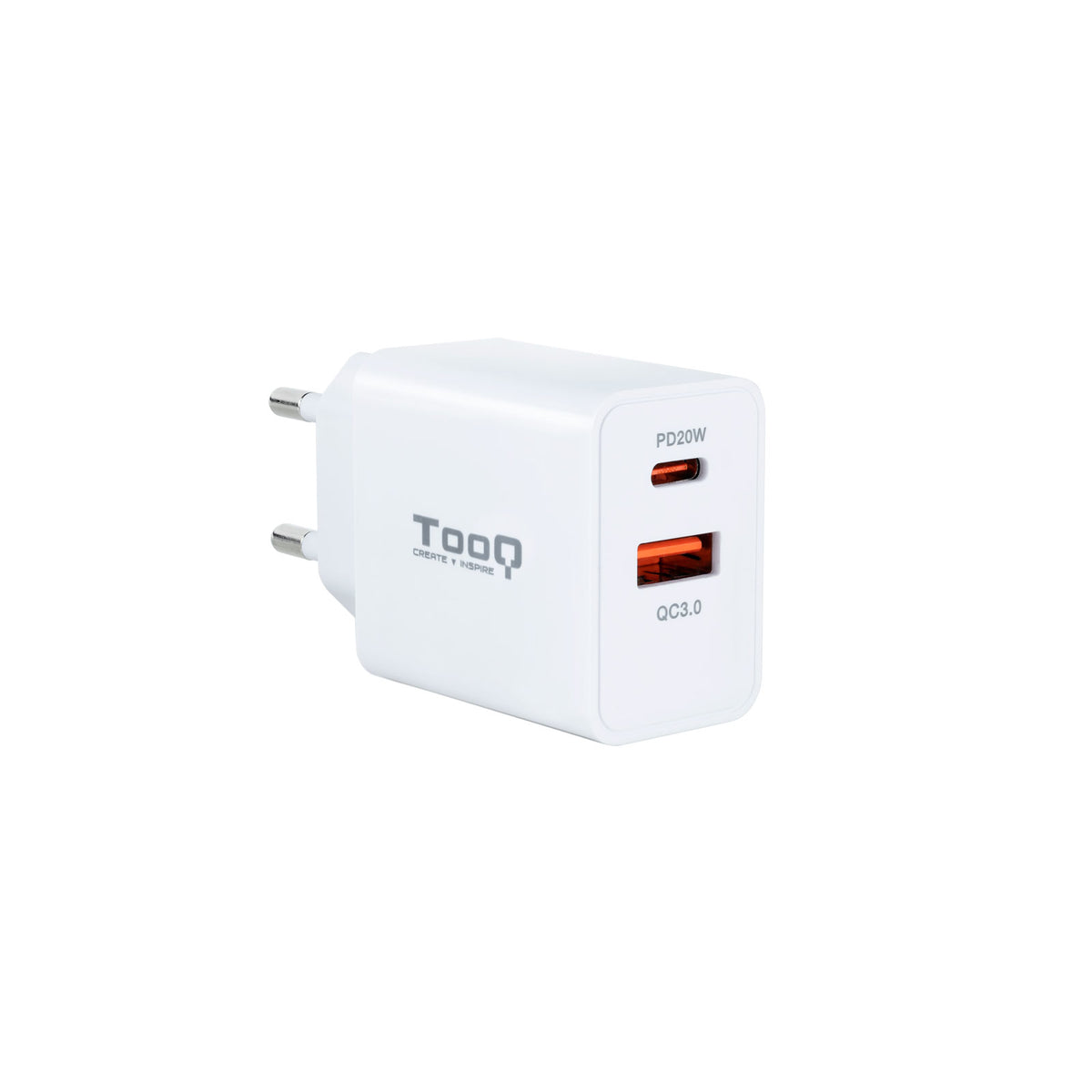 Tooq Carregador de Parede doble USB-C PD+ USB A
