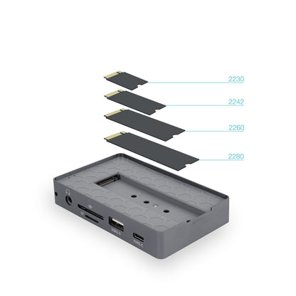 Caixa para Disco Tooq Caja Externa+HUB M.2 NGFF/NVMe USB3.2 Gen3 - imagem 5