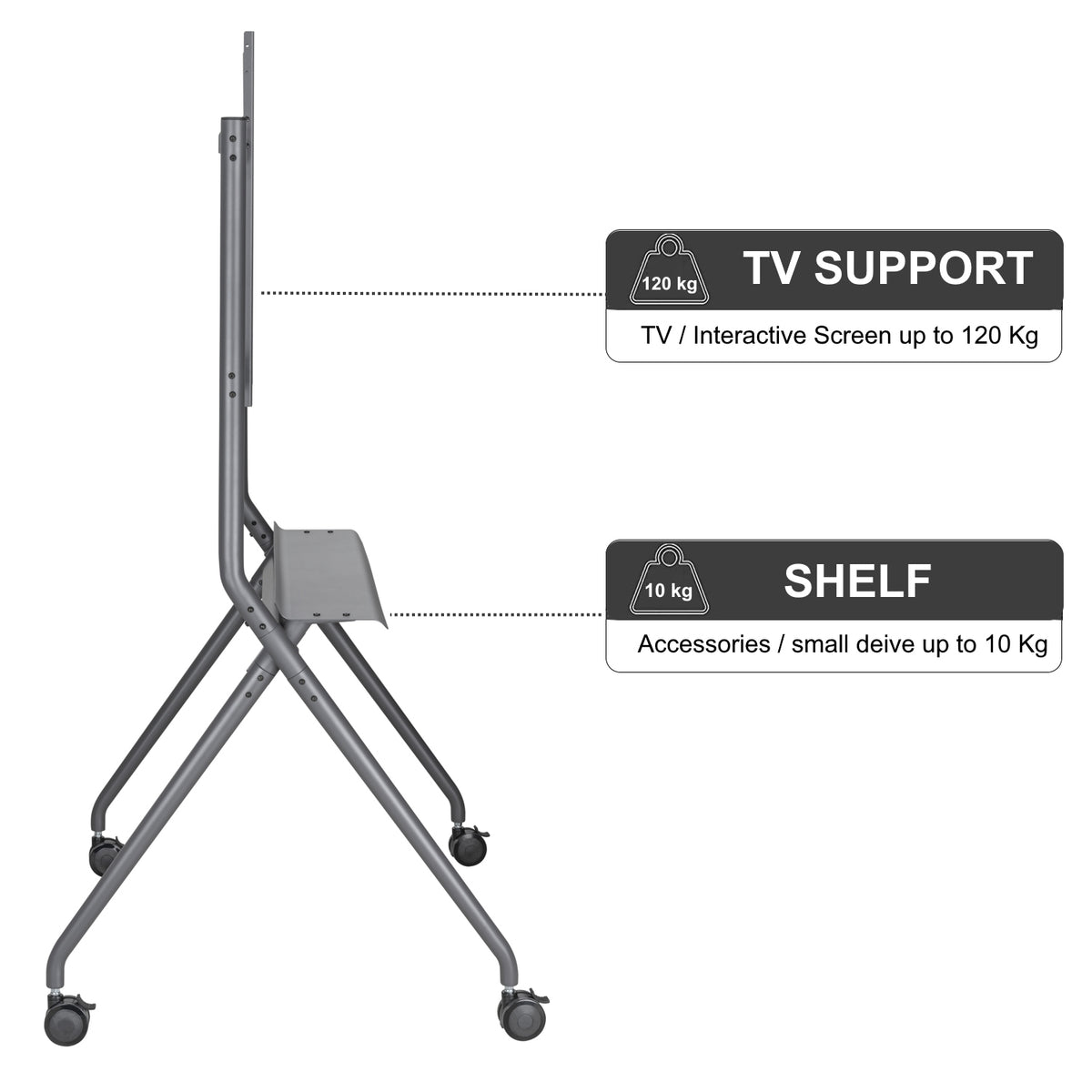 EWENT EW1542 Soporte de suelo com ruedas 50"-86" - imagem 7