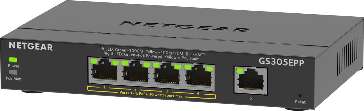 Switch Netgear GS305EP / GS305EPP-100PES preto - imagem 3