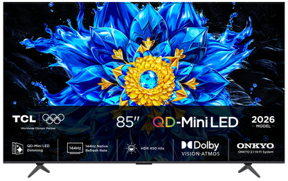 Televisão TCL 85P8L TV 85" QD-Mini LED 4K UHD SMTV Google TV