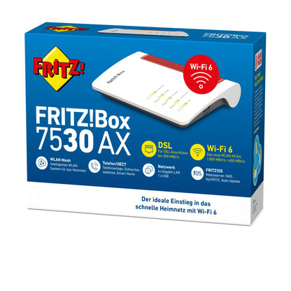 Router Fritz! 7530 AX / 20002930 cinzento, vermelho, branco - imagem 9