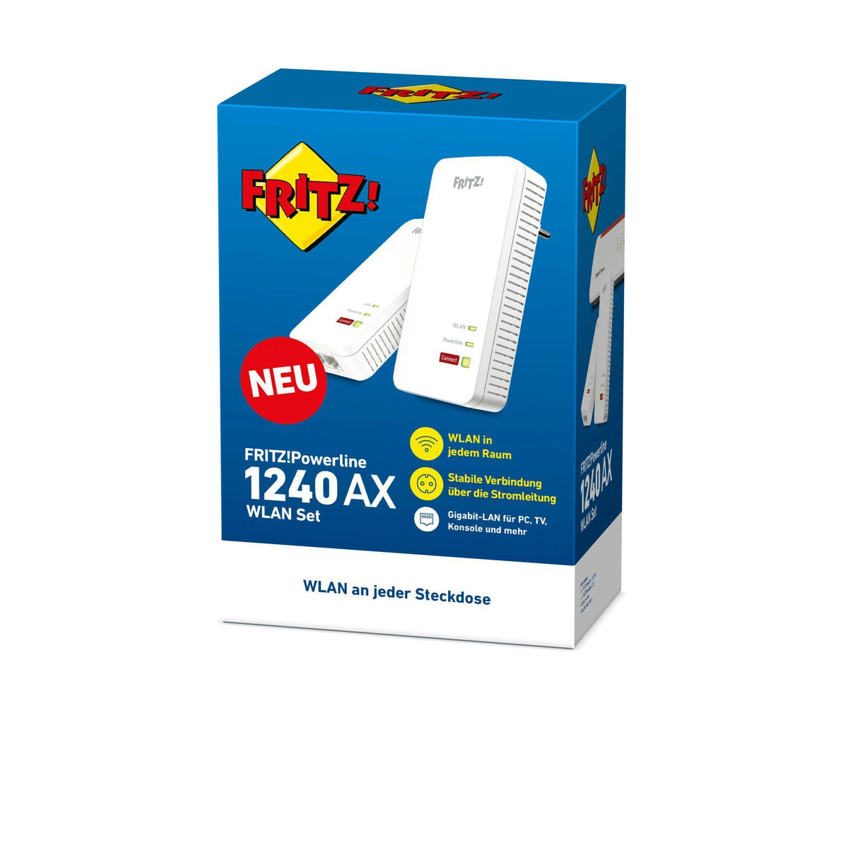 Adaptador de Rede Fritz! Powerline station 1240 AX / 20003021 branco - imagem 8