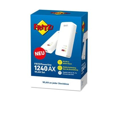 Adaptador de Rede Fritz! Powerline station 1240 AX / 20003021 branco - imagem 8