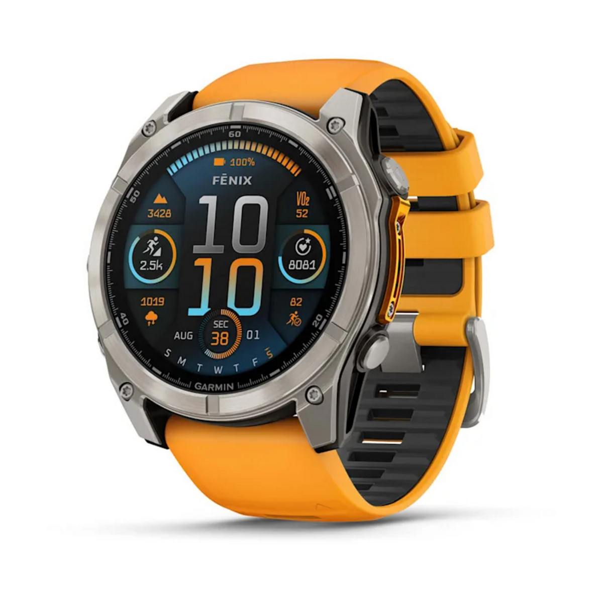 Garmin dispositivo vestível Fenix 8 Sapphire / 010-02904-11 Cinzento/Laranja