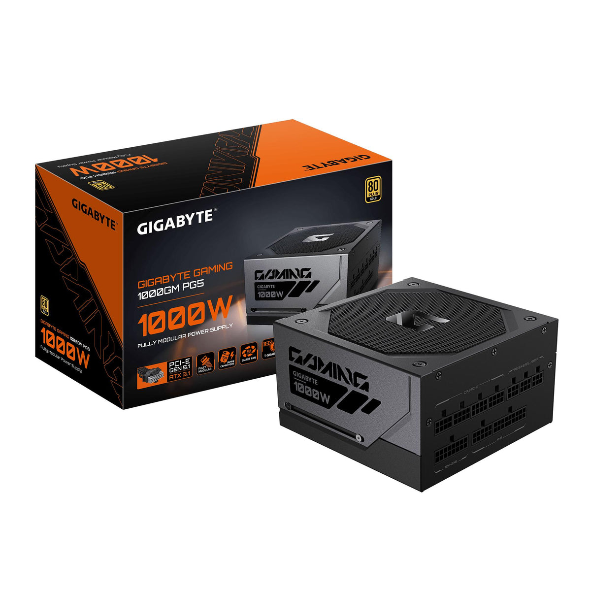 Fonte de Alimentação GIGABYTE Gaming 1000GM PG5 / GP-GME1000GM PG5 preto - imagem 14