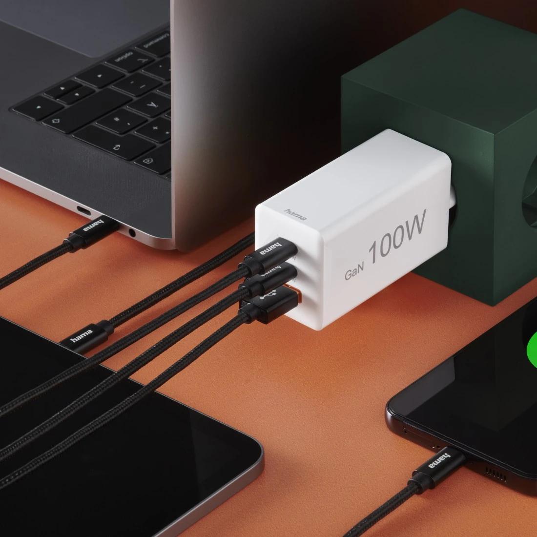 Carregador Hama USB-C USB-A 100W / 00201997 branco - imagem 28
