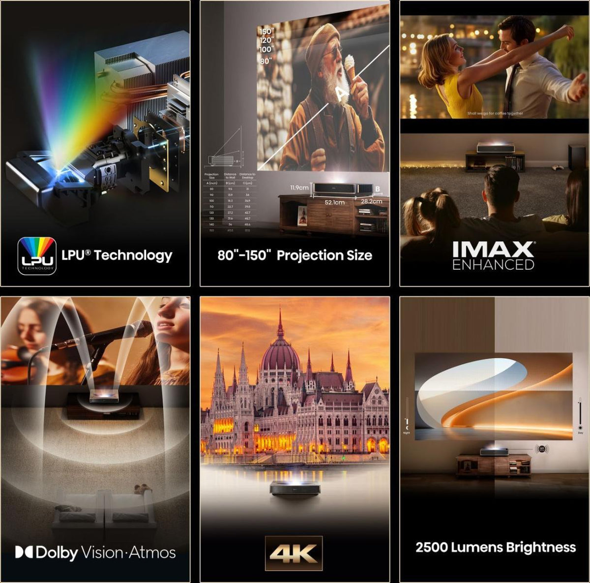 Projetor Hisense 4K Smart Laser Cinema PT1 GMG / 20016800 preto - imagem 19