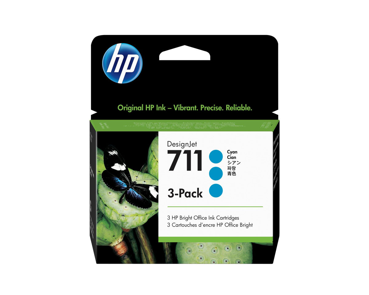 HP Ink 711 / CZ134A Cyan 3-Pack - imagem 2