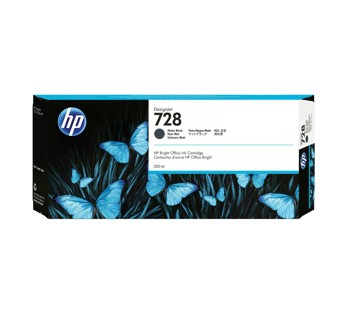 HP Ink 728 / F9J68A Matt preto XXL - imagem 2